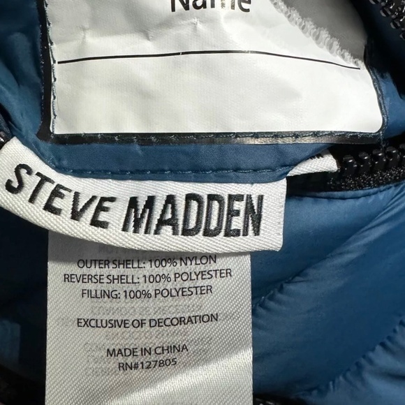 Steve Madden Girl's Parka Jacket YOUTH Reversible Hooded Quilted Puffer XS 5/6 - Picture 5 of 5
